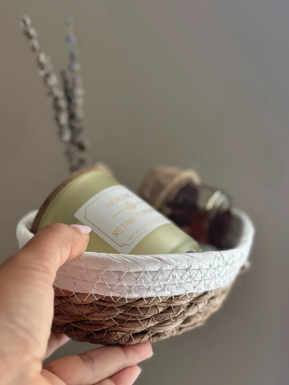 Tea & Honey Self-Care Gift Basket | Candle, Organic Tea & Honey | Get Well Gift